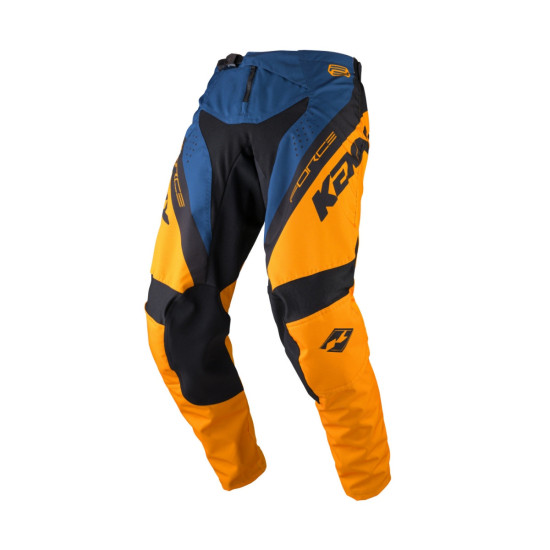 KENNY RACING CROSS / ENDURO PANTS MODEL FORCE PETROL COLOUR ORANGE / BLUE / BLACK SIZE S (30)