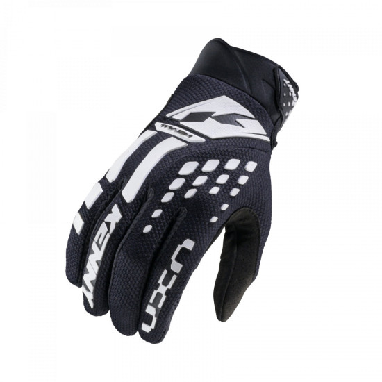 KENNY RACING CROSS / ENDURO GLOVES TRACK KID / JUNIOR / CHILDREN'S BLACK COLOUR BLACK / WHITE SIZE XL (8 YEARS)