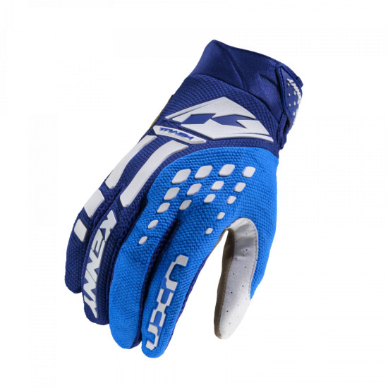 KENNY RACING CROSS / ENDURO GLOVES TRACK KID / JUNIOR / CHILDREN'S BLUE COLOUR BLUE / WHITE SIZE M (4 YEARS)