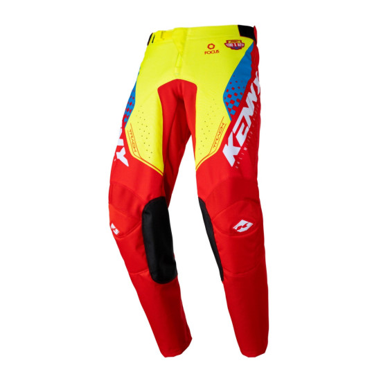KENNY RACING PANTS CROSS / ENDURO MODEL TRACK FOCUS KID / JUNIOR NEON YELLOW / RED COLOUR RED / YELLOW / WHITE SIZE 26 (