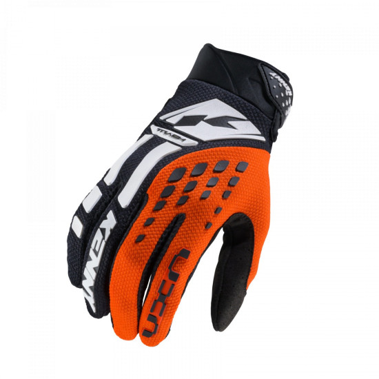 KENNY RACING CROSS / ENDURO GLOVES TRACK KID / JUNIOR / CHILDREN'S ORANGE COLOUR BLACK / ORANGE / WHITE SIZE S