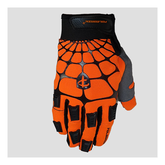 POLEDNIK REKLAMINĖS PIRŠTINĖS / KRYŽMINĖS PIRŠTINĖS, MODELIS WEB MX, SPALVA JUODA / FLUO ORANŽINĖ, DYDIS M