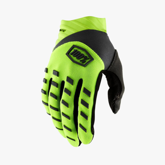 100 PERCENT CROSS / ENDURO GLOVES AIRMATIC FLUO YELLOW / BLACK SIZE S