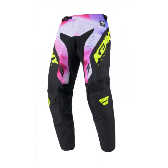KENNY RACING PANTS CROSS / ENDURO MODEL FORCE FOG NEON YELLOW COLOR BLACK / YELLOW / PINK SIZE S (30)