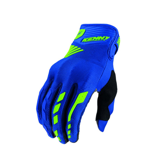 KENNY RACING GLOVES D3O TITANIUM BLUE SIZE S (8)