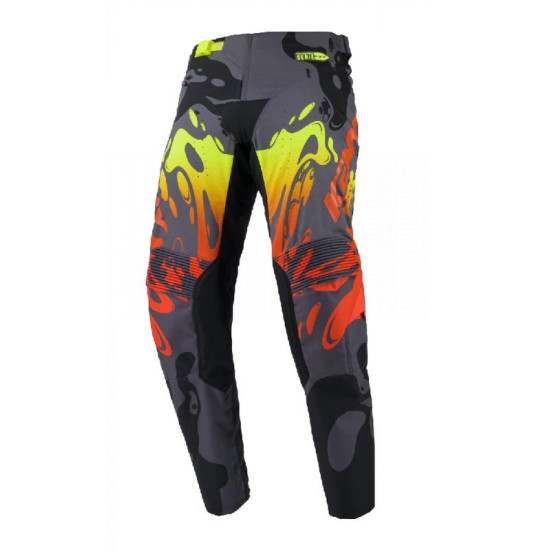 KENNY RACING PANTS CROSS / ENDURO MODEL PERFORMANCE STEEL COLOUR GREY / BLACK / RED / YELLOW SIZE M (32)