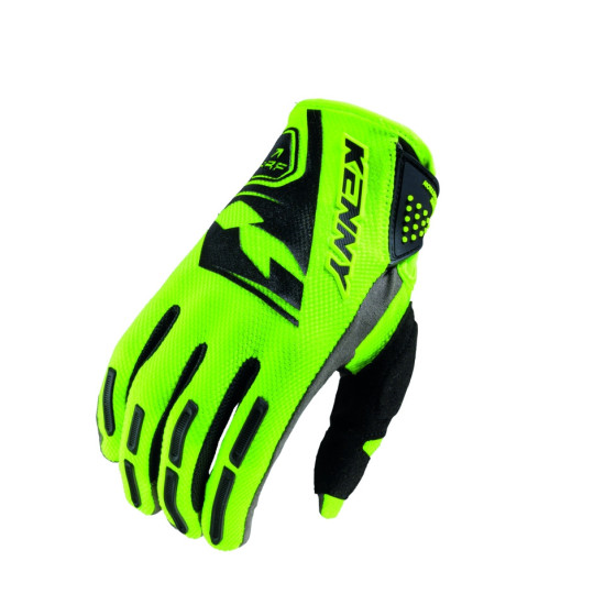 KENNY RACING CROSS / ENDURO PERFORMANCE GLOVES KID / JUNIOR / CHILDREN'S NEON YELLOW SIZE XXL (6) (10 YEARS)