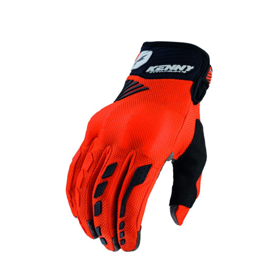 KENNY RACING GLOVES D3O TITANIUM ORANGE SIZE XXL (12)