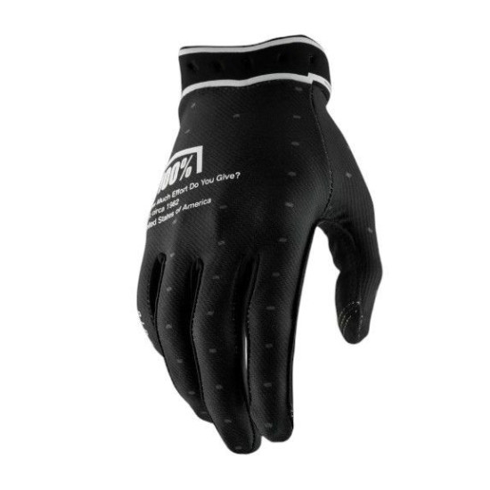 100 PERCENT CROSS / ENDURO RIDEFIT BLACK GLOVES SIZE L