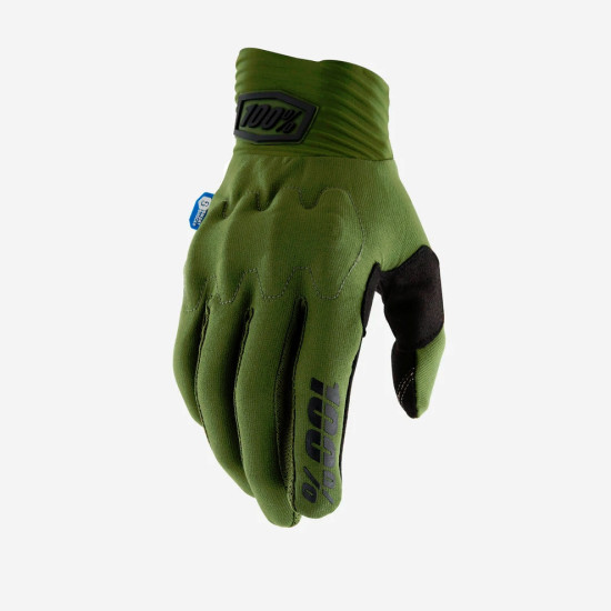 100 PERCENT COGNITO SMART SHOCK ARMY GREEN CROSS/ENDURO PIRŠTINĖS, XL DYDIS