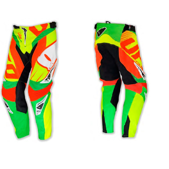 UFO pants ANNIVERSARY 40TH MADE IN ITALY color orange/green/yellow FLUO size S / EU48 / US30