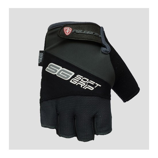 POLEDNIK GLOVES / CYCLING GLOVES / MTB (FINGERLESS) SOFT GRIP MODEL COLOUR BLACK / GREY SIZE XL
