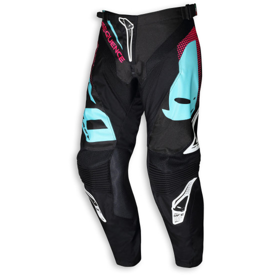 UFO pants SEQUENCE MADE IN ITALY color black/blue/pink size M / EU50 / US32 -