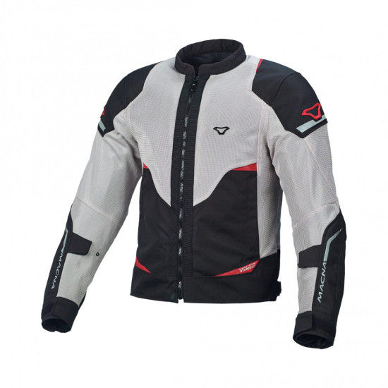 MACNA SALE JACKET (MESH AND DETACHABLE RAINTEX) HURRACAGE MOTORCYCLE JACKET GREY COLOR GREY / BLACK SIZE L