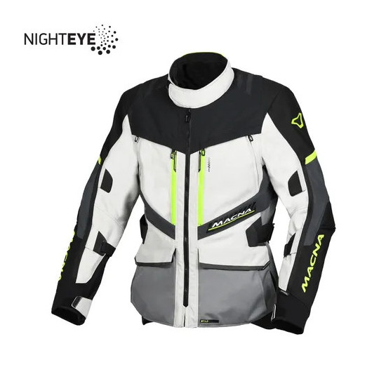 MACNA IŠPARDAVIMAS DOMANE MOTOCIKLININKO STRIUKĖ ŠVIESIAI PILKA / PILKA / FLUO GELTONA L DYDIS
