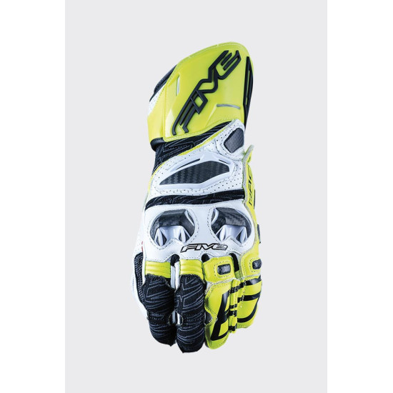 FIVE GLOVES LEATHER GLOVES SPORTS GLOVES RFX2 COLOR BLACK / FLUO YELLOW SIZE 10 (L)