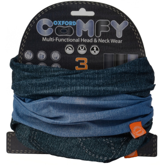 OXFORD windproof collar COMFY (3 pcs. in a pack) color JEANS