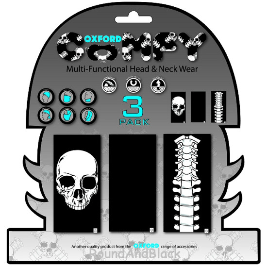 OXFORD windproof collar COMFY (3 pcs. in a pack) color SKELETON