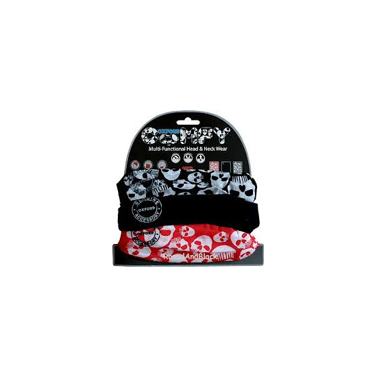 OXFORD windproof collar COMFY (3 pcs. in a pack) color SKULS (skulls)