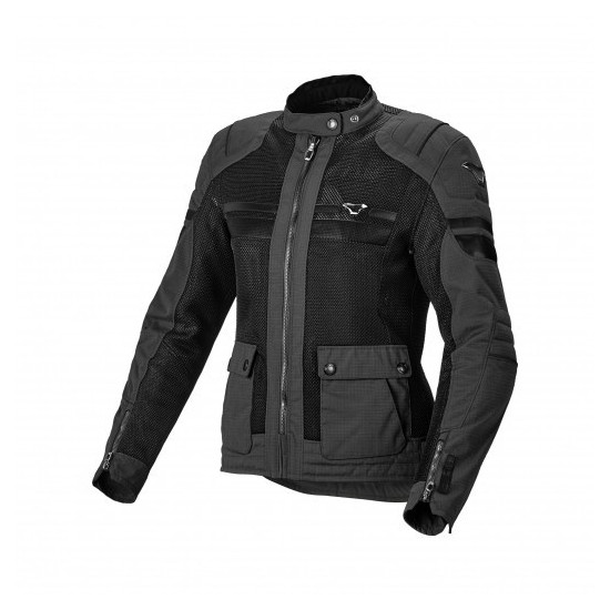 MACNA SALE FLUENT LADIES MOTORCYCLE JACKET BLACK SIZE L