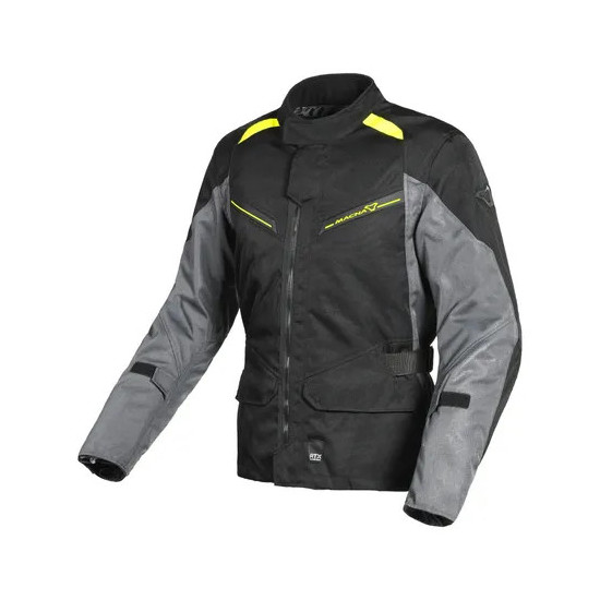 MACNA SALE MURANO MOTOCYCLE JACKET BLACK / DARK GREY / FLUO YELLOW SIZE S