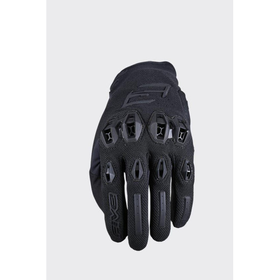 FIVE GLOVES LEATHER-TEXTILE GLOVES STUNT EVO 2 COLOR BLACK SIZE 10 (L)