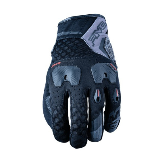 FIVE GLOVES LEATHER-TEXTILE GLOVES TFX3 AIRFLOW COLOR BLACK / GRAY SIZE 9 (M)