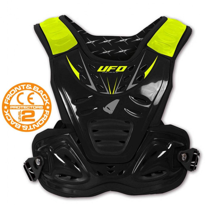 UFO chest protector REACTOR 2 EVOLUTION JUNIOR sleeveless black (CE LEVEL 2)