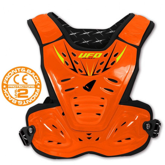 UFO chest protector REACTOR 2 EVOLUTION JUNIOR sleeveless color orange FLUO (CE LEVEL 2)