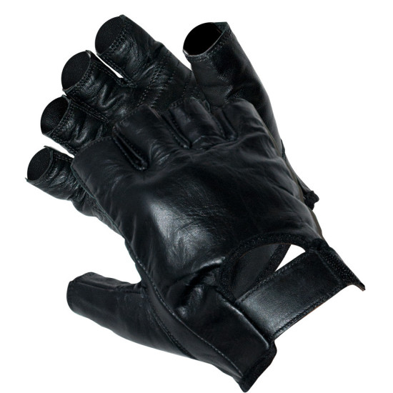 POLEDNIK SALE LEATHER GLOVES / GLOVES CHOPPER FINGERLESS COLOR BLACK JUNIOR SIZE 3