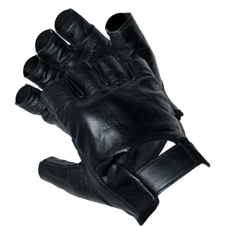 POLEDNIK SALE LEATHER GLOVES / GLOVES CHOPPER FINGERLESS COLOR BLACK JUNIOR SIZE 4