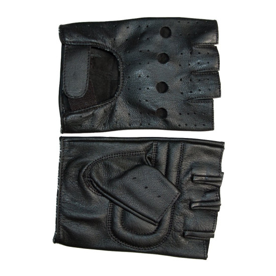 ROLEFF PROMOTION 'FINGERLESS' LEATHER GLOVES MODEL RO30 COLOUR BLACK SIZE L