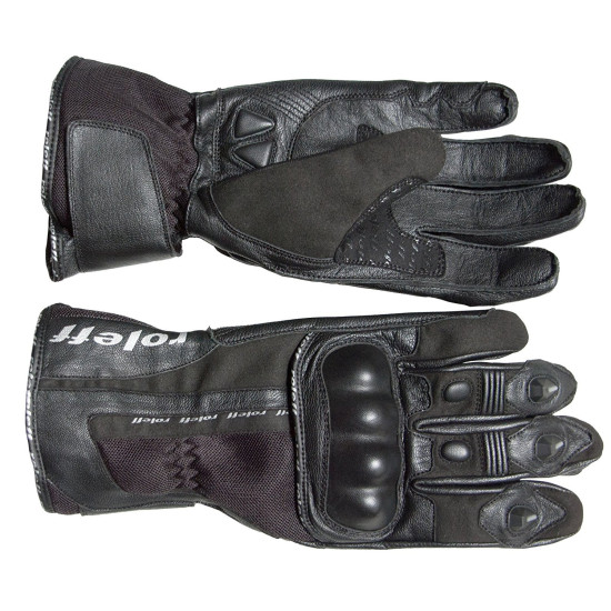 ROLEFF SUMMER LEATHER GLOVES PROMOTION MODEL RO45 COLOUR BLACK SIZE M