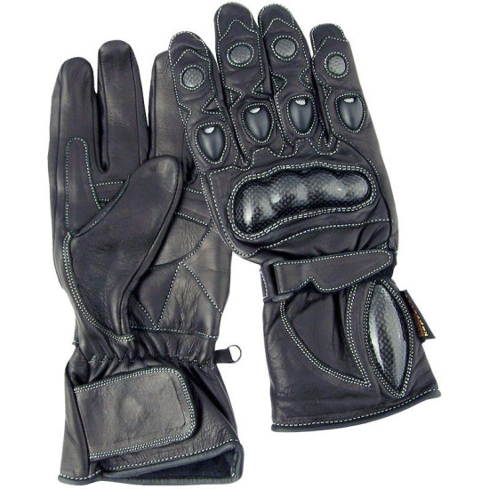 ROLEFF PROMOTION LONG LEATHER SPORTS GLOVES MODEL RO61A COLOUR BLACK SIZE L