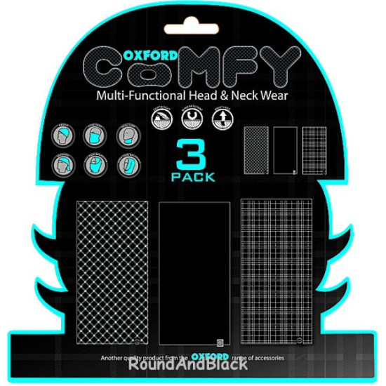 OXFORD MULTIFUNCTIONAL WINDPROOF COLLAR COMFY 3 PIECES IN A PACK COLOR TARTAN