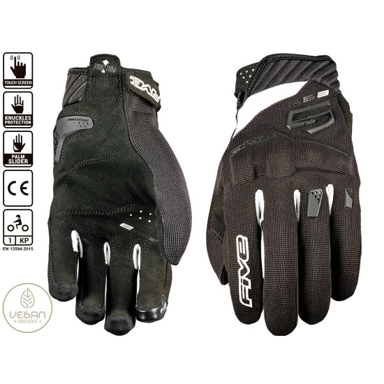 FIVE GLOVES WOMEN'S TEXTILE GLOVES RS3 EVO WOMAN COLOR BLACK SIZE 6