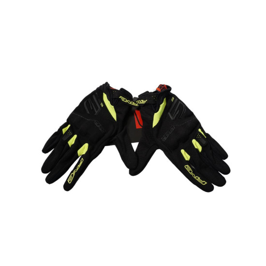 FIVE GLOVES RS3 EVO TEXTILE GLOVES COLOUR BLACK / FLUO YELLOW SIZE 13