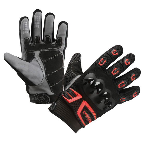 MODEKA MX-TOP KIDS GLOVES BLACK-RED SIZE M