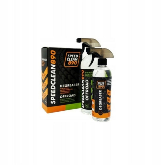 SPEEDCLEAN 890 MOTOCIKLŲ IR DVIRAČIŲ PLOVIMO RINKINYS RIEBALŲ ŠALINIMO PRIEMONĖ VAŽIAVIMO VALYMUI 500 ML + BEKELĖS VALYM