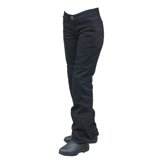 GARETH SALE TRINITY WOMEN'S BIKER JEANS COLOUR BLACK SIZE XS (26-27) STANDARD LEG 32
