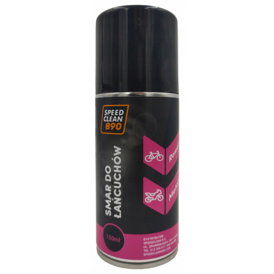 SPEEDCLEAN 890 MOTORCYCLE AND BICYCLE CHAIN LUBRICANT SPRAY CAPACITY 150ML