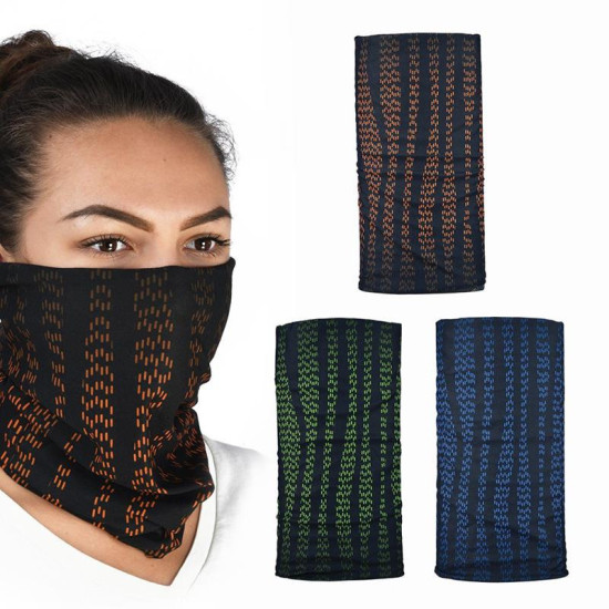 OXFORD MULTIFUNCTIONAL COLLAR WINDPROOF COMFY HASTE 3 PIECES IN A PACK COLOR GREEN BLUE / ORANGE