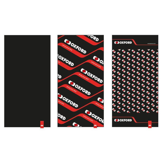 OXFORD MULTIFUNCTIONAL COLLAR WINDPROOF COMFY OXFORD RACING 3 PIECES IN A PACK COLOR BLACK / RED / WHITE