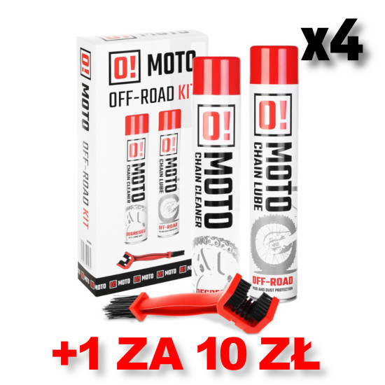 OMOTO 4+1 CHAIN CLEANING AND LUBRICATION KIT O! CHAIN CARE AND PROTECTION 2+1 SET WITH BRUSH (2 X 750ML) (O!MOTO) (OLE-0