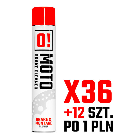 OMOTO SET OF 48 BRAKE CLEANER SPRAY 750ML O! BRAKE CLEANER AND MONTAGE CLEANER (36+12 FOR 1 PLN)