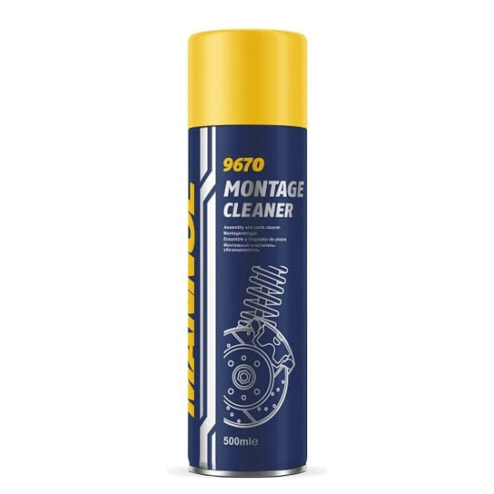 „MANNOL MONTAGE CLEANER“ STABDŽIŲ RIEBALŲ ŠALINIMO PRIEMONĖ, 500 ML STABDŽIŲ VALIKLIS (9670) (24) (1200)