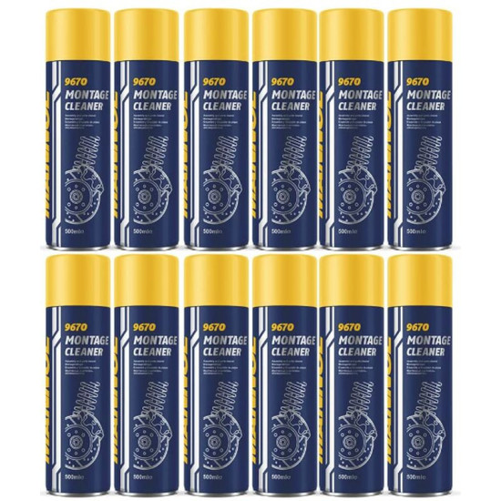 „MANNOL MONTAGE CLEANER BRAKE DEGREASEER“ 500 ml (9670) – 24 vnt. dėžutėje (STABDŽIŲ VALIKLIS)