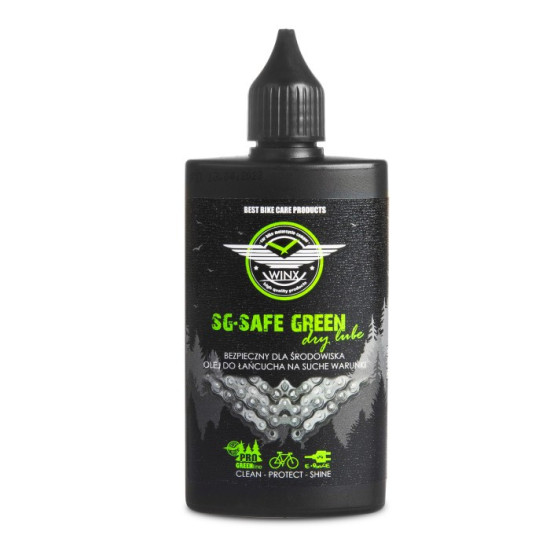 WINX dviračių grandinių alyva SG SAFE GREEN sausoms sąlygoms 100 ml