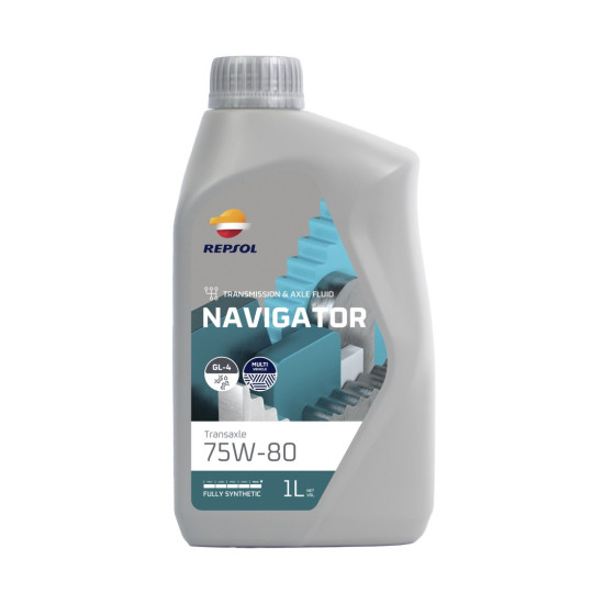 REPSOL NAVIGATOR TRANSAXLE GEAR OIL 75W80 1L SYNTHETIC (12) - REPLACES RP024D51