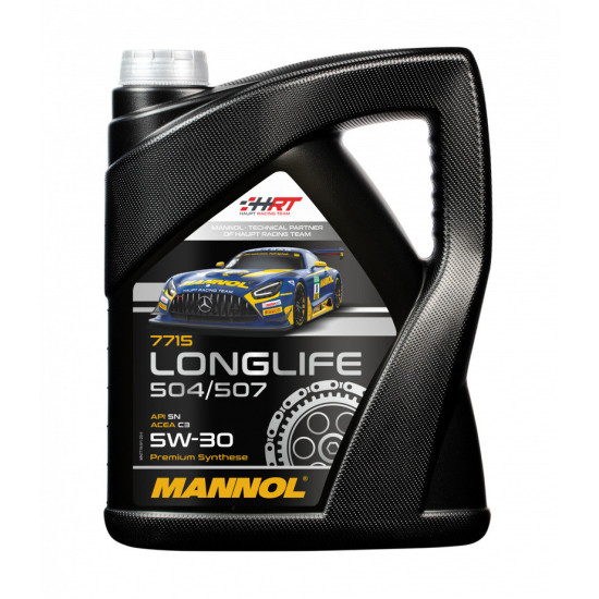 MANNOL CAR ENGINE OIL 5W30 LONGLIFE 504 / 507 OEM FOR VW, AU 5 LITERS (7715) (SYNTHETIC)